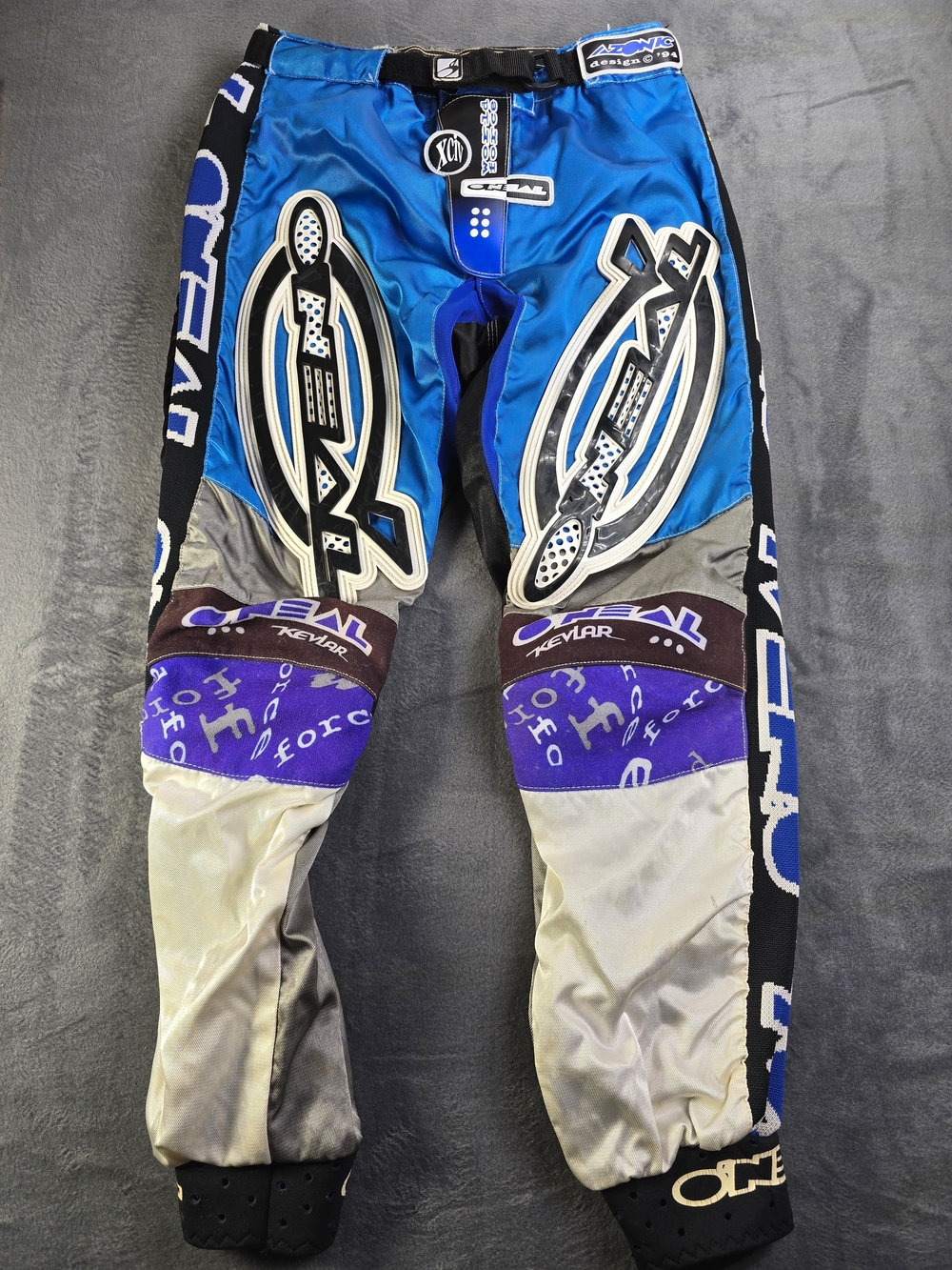 Vintage O'NEAL Element Motocross Racing Pants Blue White Black Men’s Size 34
